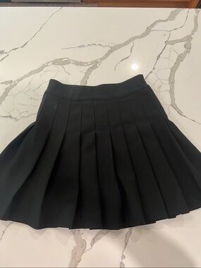 Black Pleated Mini Skirt